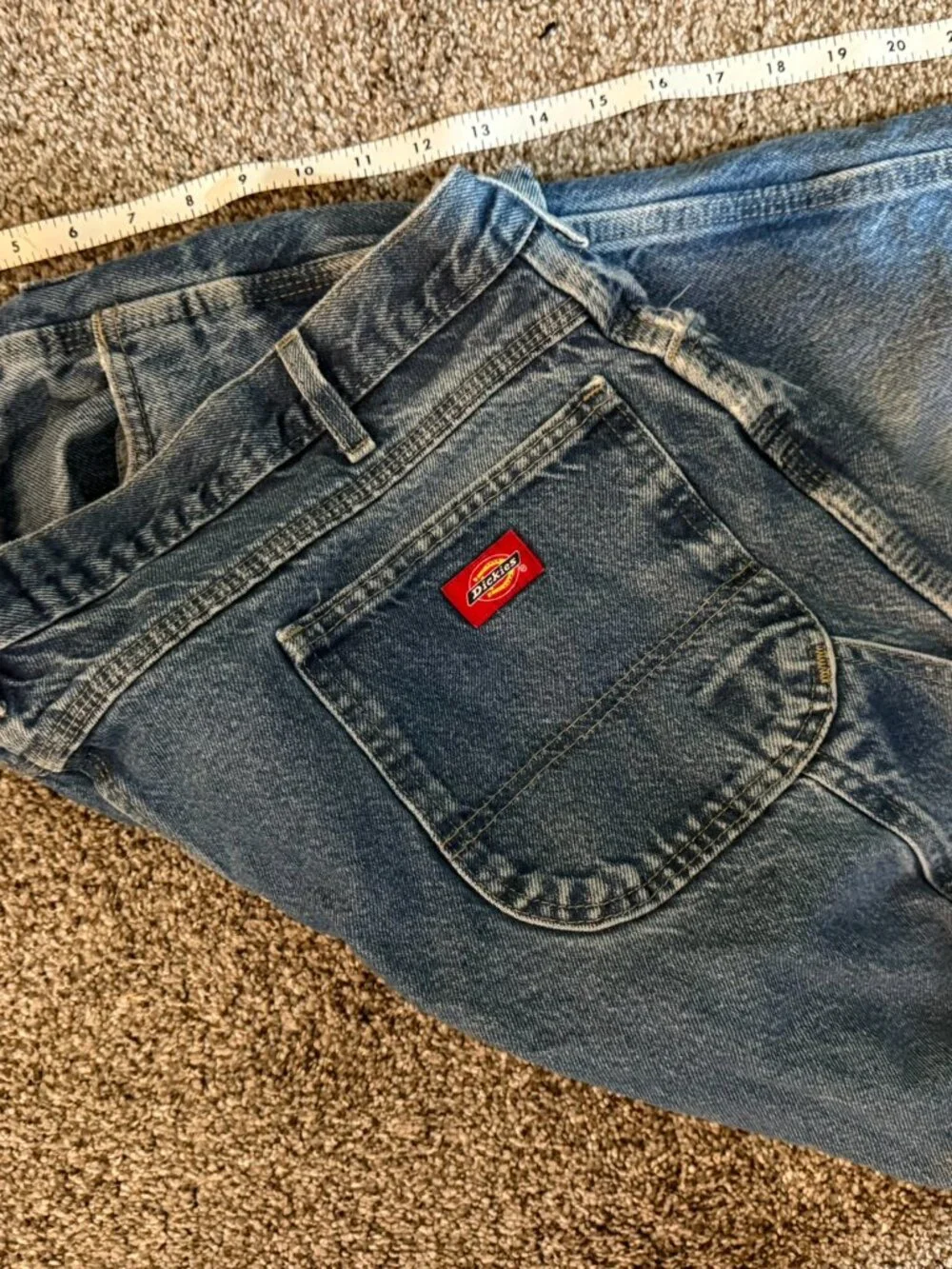Dickies Carpenter Work Jeans Denim Blue Mens 42x30